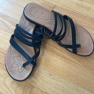b.o.c. Black Strappy Women's Sandals